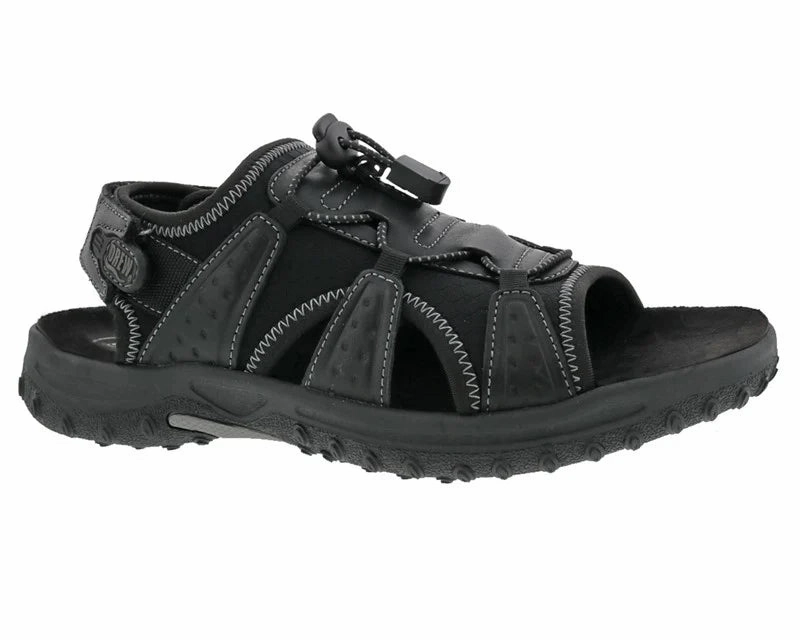 All Day Drew Waves Men's Adjustable Heel Strap Sandal In Black Combo