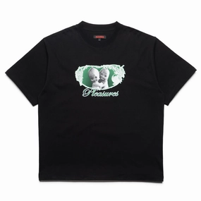Pleasures Cutie Heavyweight Tee - Black Cyber Glow Brave Mode