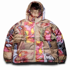 DurableReinforcedElbow Active Fit KidSuper Faces Collage Printed Puffer - Multi