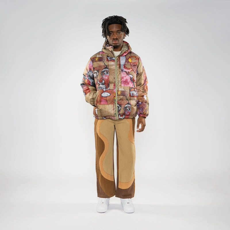 Adjustable Straps Formal Attire KidSuper Faces Collage Printed Puffer - Multi