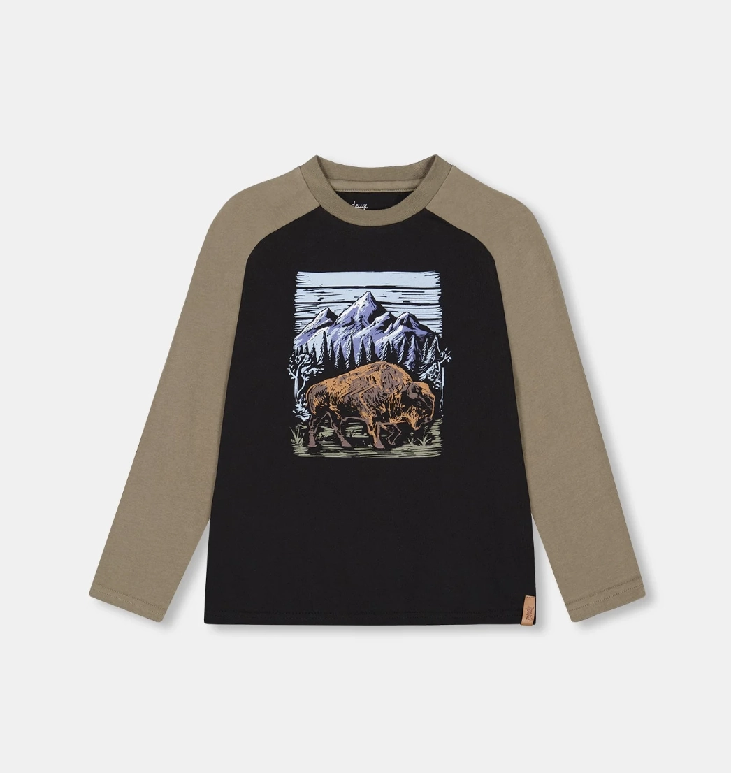 Raglan Jersey T-Shirt with Print Activewear Clothing AntiSnagFabric