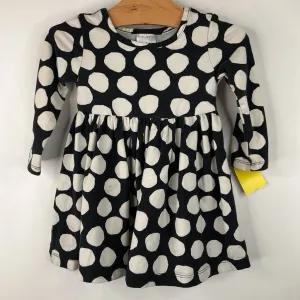 Flattering Style Fit Size 18-24m (80): Hanna Andersson Black White Dot Long Sleeve Dress