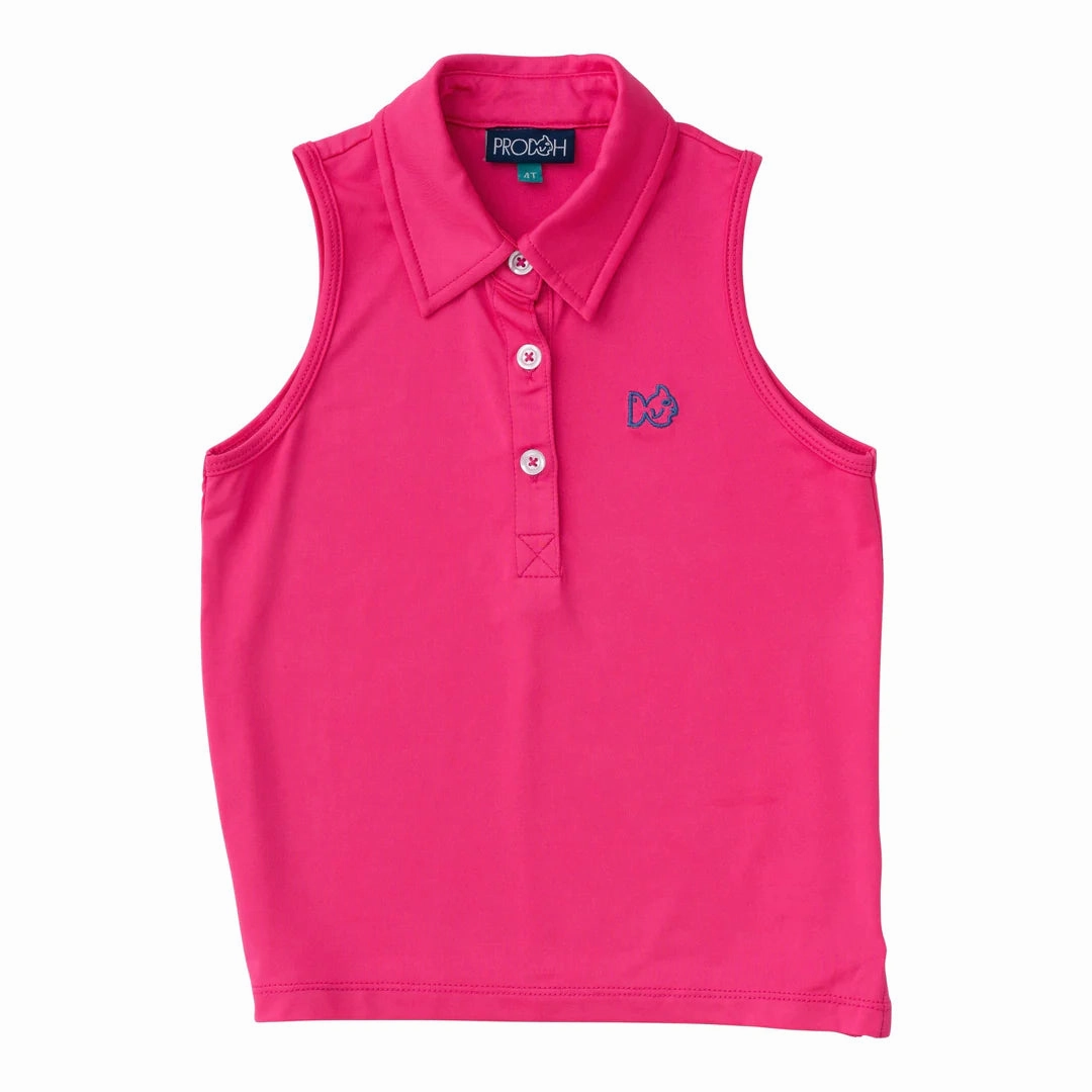 Warm Coat Sleeveless Pro Performance Polo - Cheeky Pink