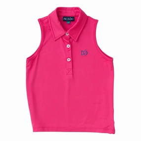 Sleeveless Pro Performance Polo - Cheeky Pink Concert Vibe Stage Feel