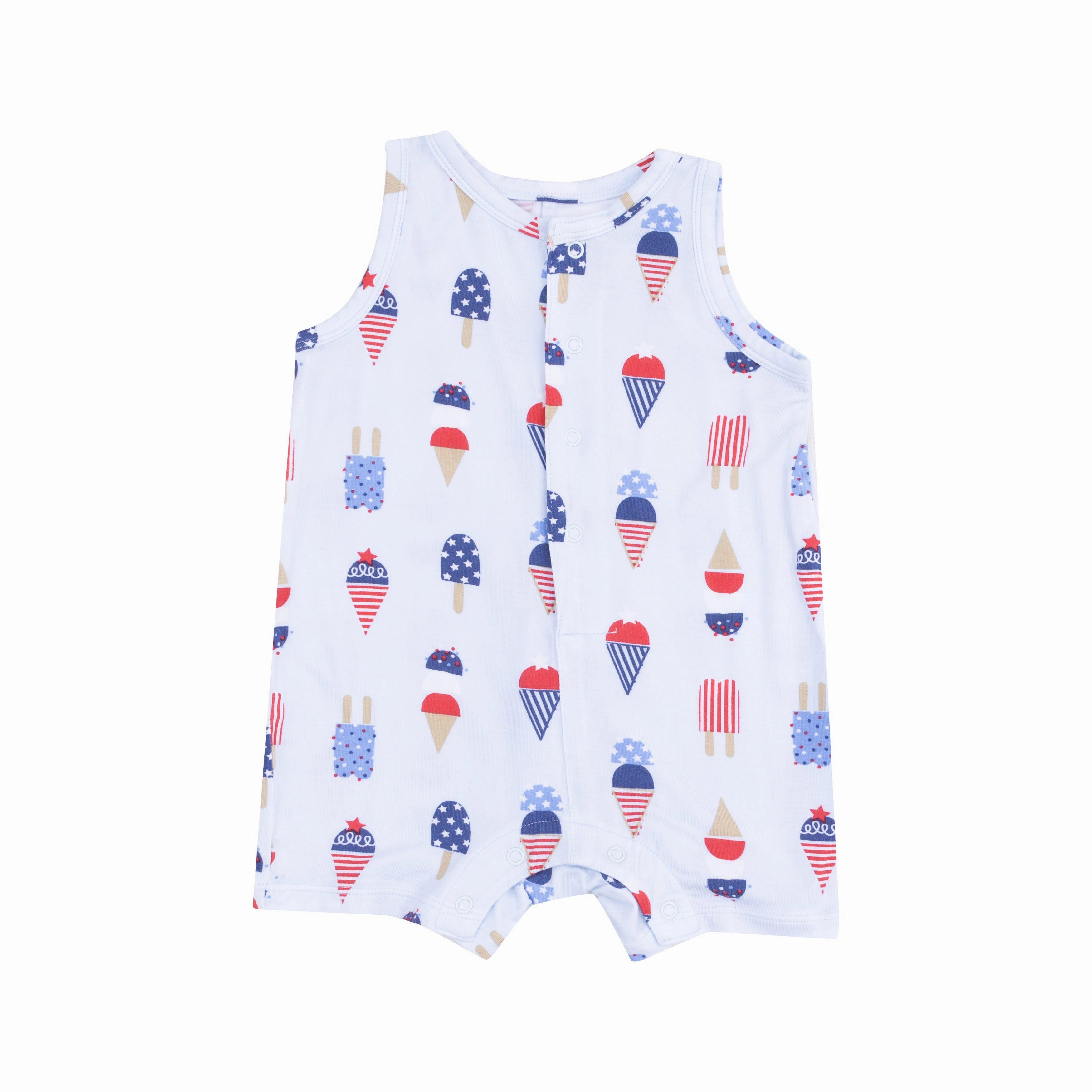 DurableCoverstitch Sleeveless Shortie Romper - American Ice Cream