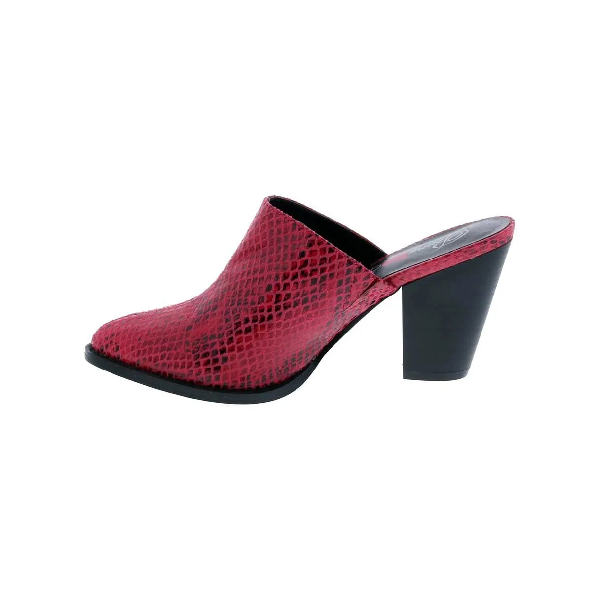 Penny Loves Kenny Sangria Women Mule Slip-on In Pink Snake Comfortable Leather Footwear Clear Path Lane