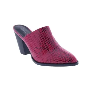 Penny Loves Kenny Sangria Women Mule Slip-on In Pink Snake Sole Clear All Season