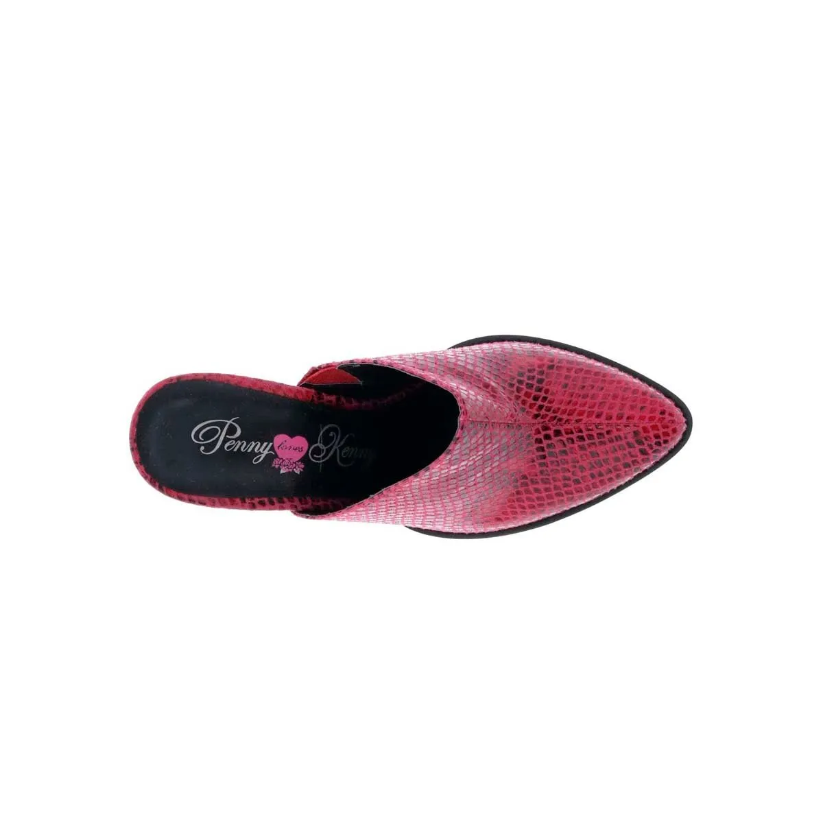 Penny Loves Kenny Sangria Women Mule Slip-on In Pink Snake Contemporary Look