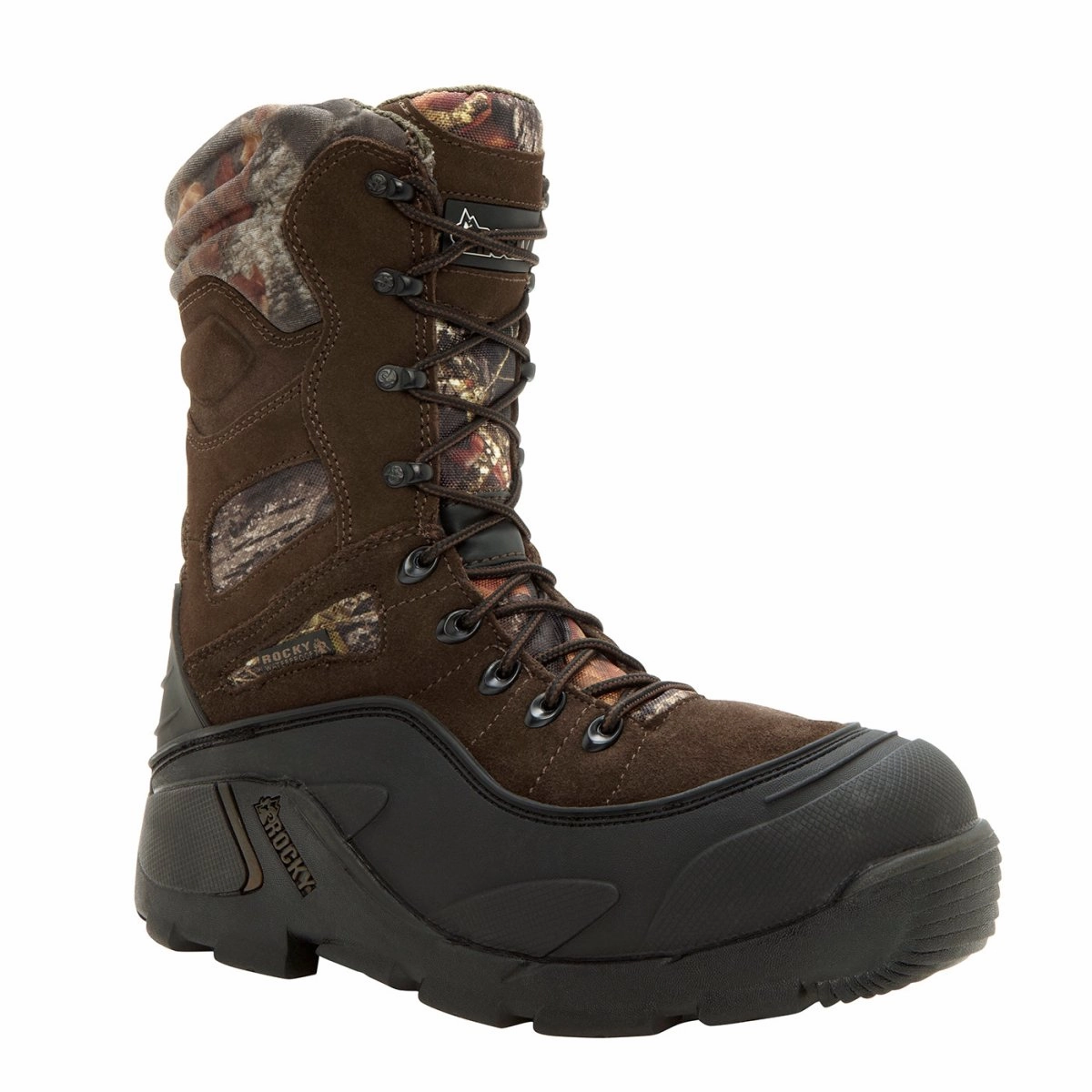 Rugged Built Functional Minimalist Rocky Blizzard Stalker Men's Waterproof 1200g Insulated Boots Fq0005452 In Brown