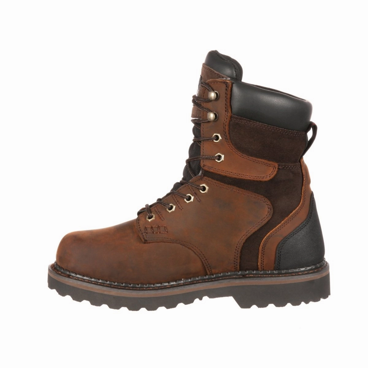 Quick Drying Georgia Boot Brookville Men's Waterproof Work Boots G9134 In Brown