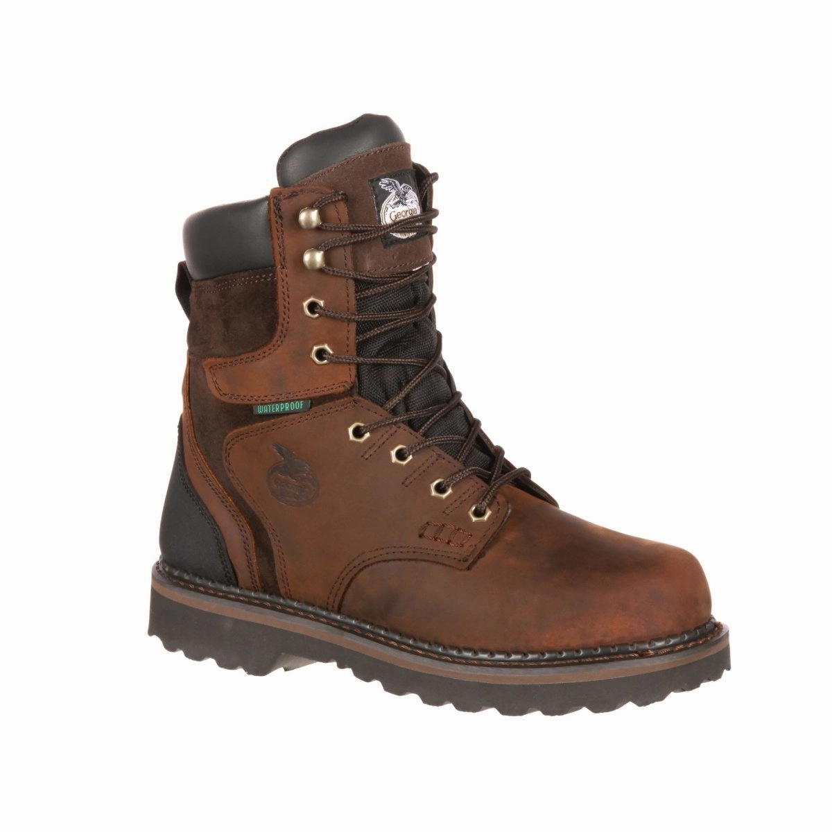 Year Round Georgia Boot Brookville Men's Waterproof Work Boots G9134 In Brown