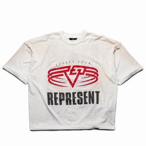 Represent Reversible Living Legacy Tour Tee - Washed Ecru Dance Flow