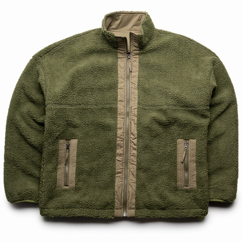 Supervsn Reversible Sherpa Jacket - Fern Layering Piece
