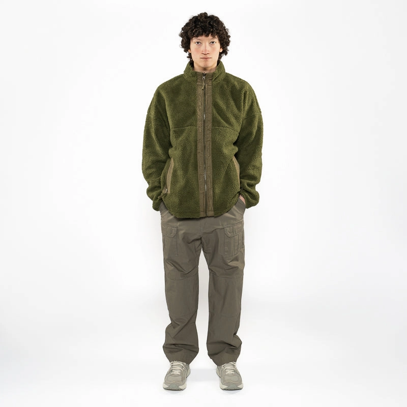 Supervsn Reversible Sherpa Jacket - Fern Sky Cool Photo Fit