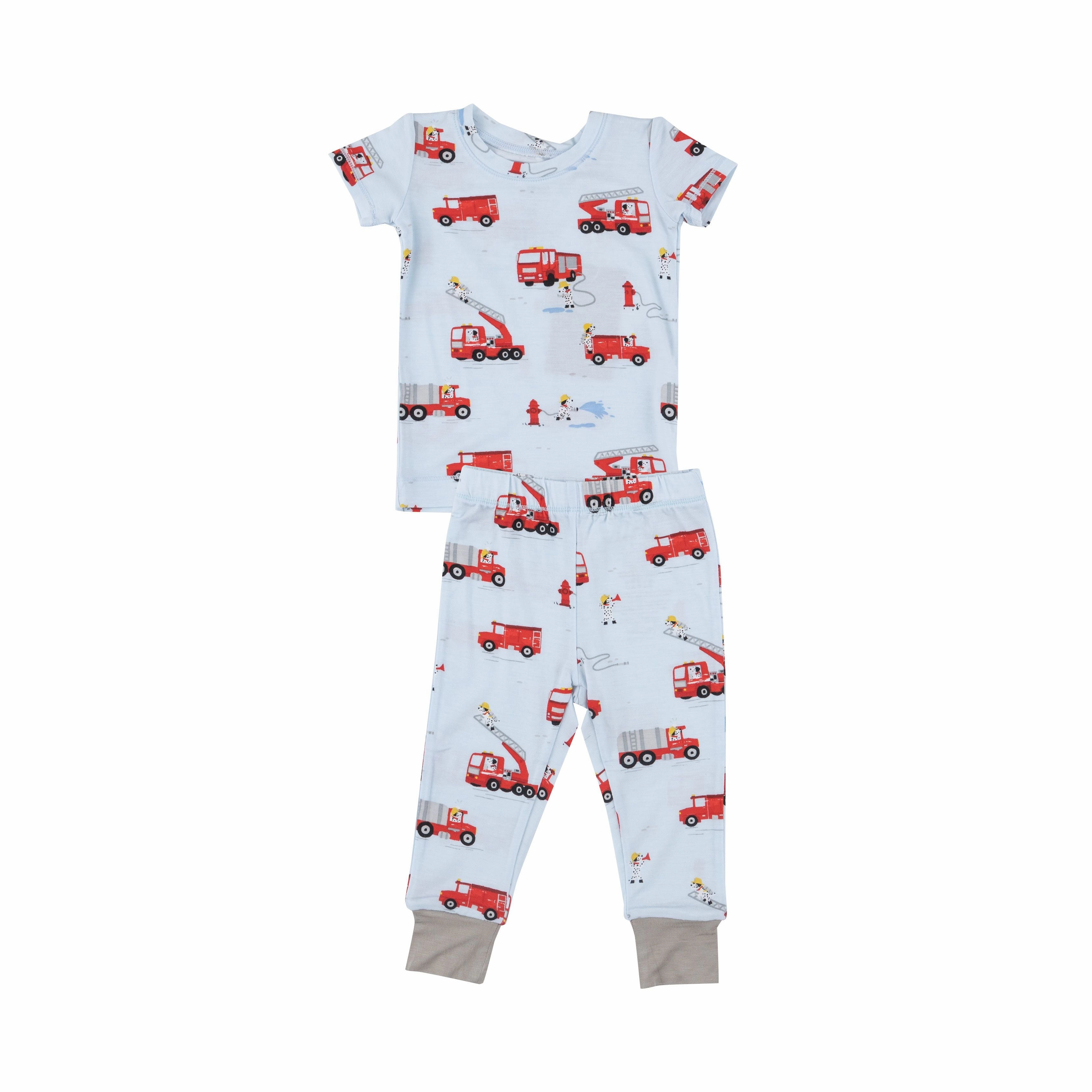 Firetruck Dalmations Loungewear Set QuickRelease Fasteners StretchFit