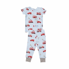 Stretchable Material Firetruck Dalmations Loungewear Set