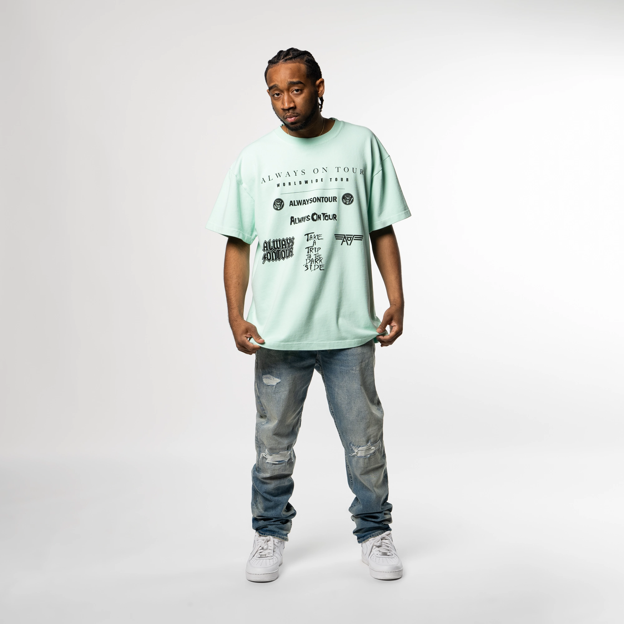 Warm Pants Always On Tour Band Drop Tee - Mint
