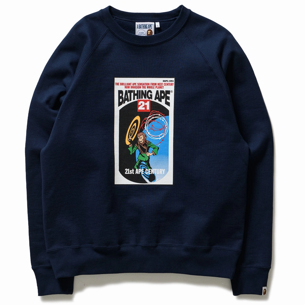 Soft Jacket A Bathing Ape Relaxed Fit Crewneck - Navy
