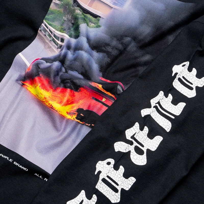 Purple Brand Textured Jersey L/S Tee - Black Korean Fresh Summer Outfit