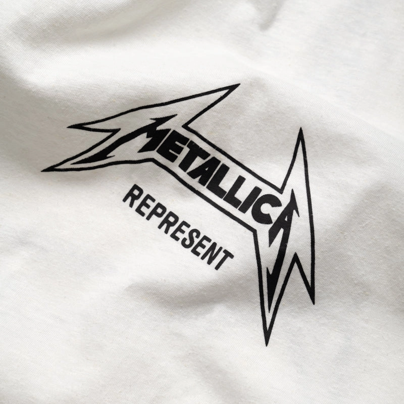 Team Edge Metallica x Represent Local Crew L/S Tee - Flat White