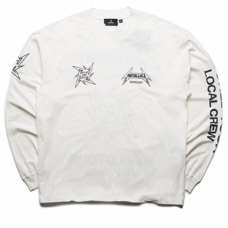 lightweight pants Hotel Style Metallica x Represent Local Crew L/S Tee - Flat White