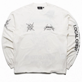 lightweight pants Hotel Style Metallica x Represent Local Crew L/S Tee - Flat White