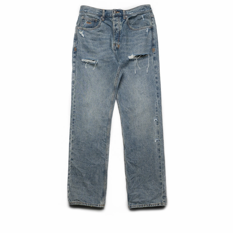 Ksubi Anti K Stage Dive Trashed Denim Pant - Indigo Cool Hooded Jacket QuickReleaseClosure