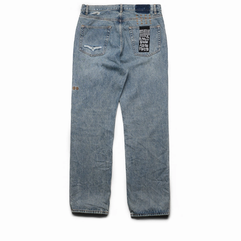 Ksubi Anti K Stage Dive Trashed Denim Pant - Indigo MultiPocket Comfortable Layer