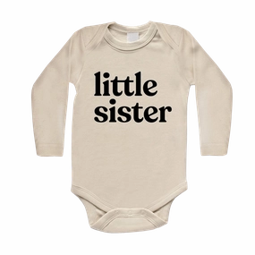 Antibacterial Treatment Universal Clasp Mechanism Cream Organic Little Sister Bodysuit L/S