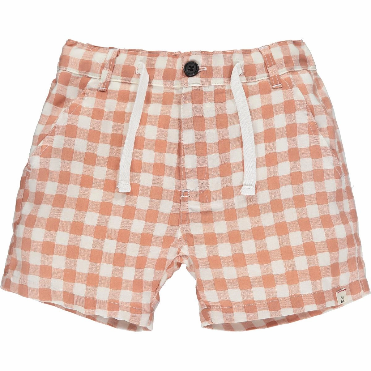 Crew Shorts | Brick w/ White Plaid Soft Blouse