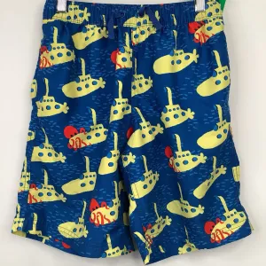 Size 12 (150): Hanna Andersson Blue/Yellow Submarine Print Swim Trunks Latest Trend