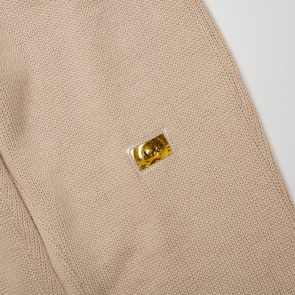 Advisory Board Crystals Knit Lounge Pants - Ecru Leather Core Data Mode