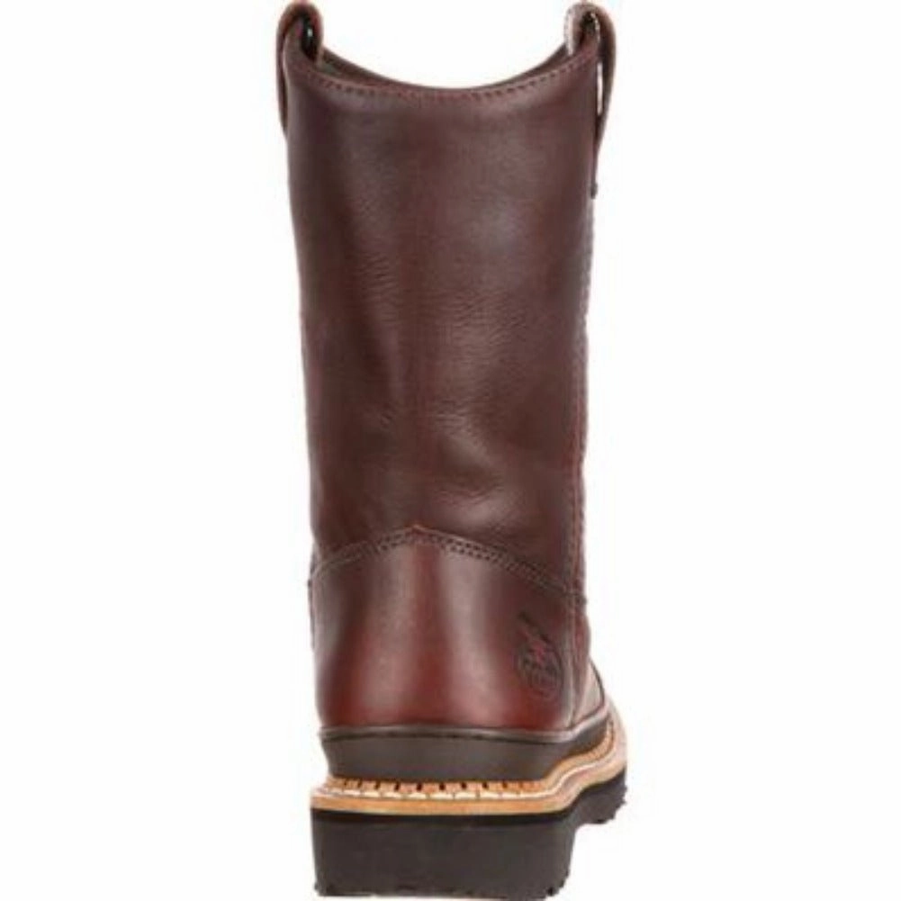 Georgia Boot Giant Men's Pull-on Steel Toe Work  Boots G4374 In Brown Frost resistant Work Terrain