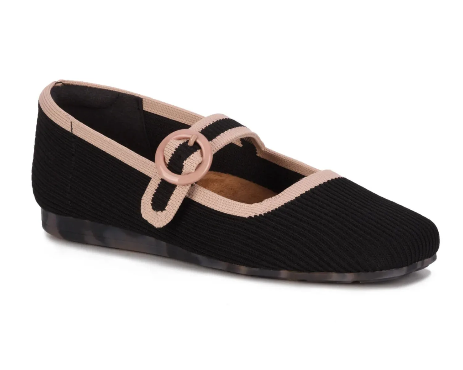 Flat Ease Lace   Up Ros Hommerson Naomi Women's Flat Slip-on In Black/Taupe Knit