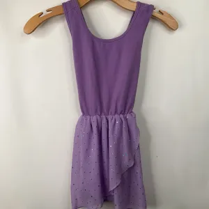 Size 12: Purple Bedazzled tank Leotard w/Skirt concert bodysuit influencer bodysuit