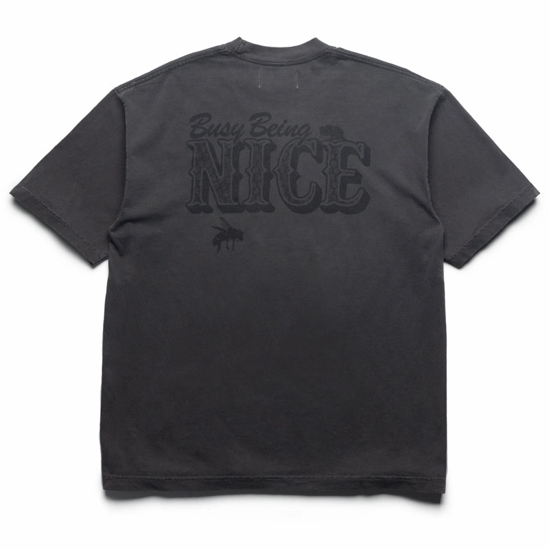 Winter Essential WaterRepellent Coating Politics Busy Being Nice Hive Tee - Vintage Black