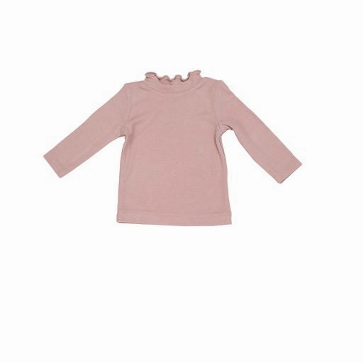 Spark Glow Recycled Polyester Blend Rib Silver Pink Top - Silver Pink