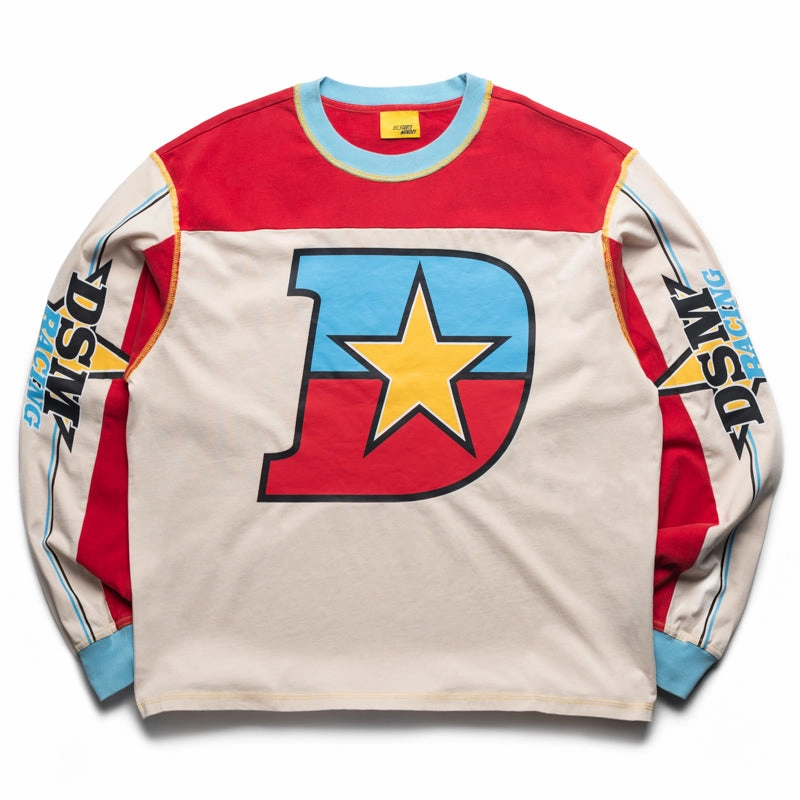 Beach Ease Diet Start Monday Supercross L/S Tee - Red/White