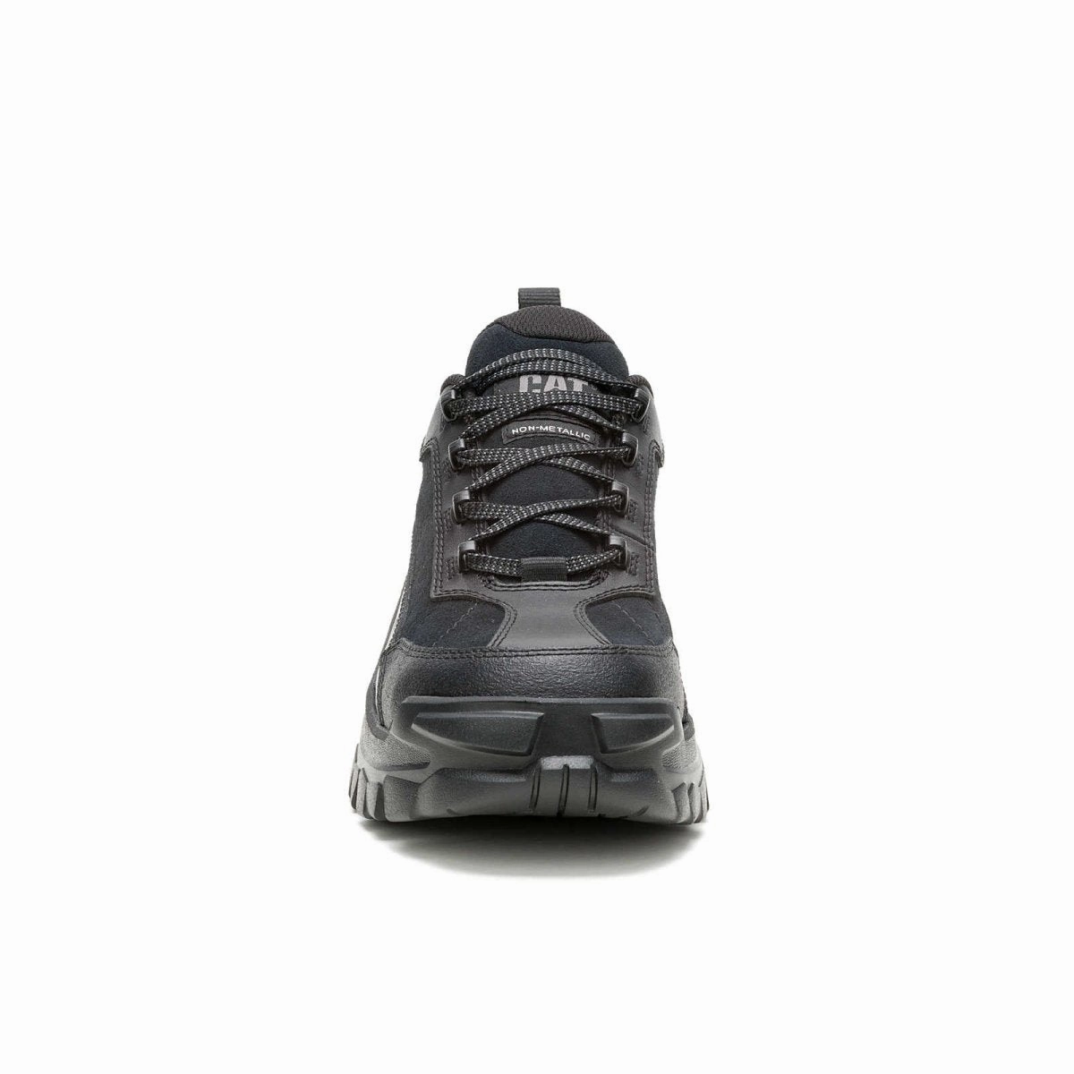 Caterpillar Men's Invader Sport Lo Leather Composite Toe Work Shoe (P91770) In Black Stability Fit Shoes