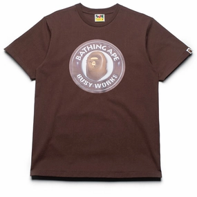 retro look Fearless Mode A Bathing Ape 3D Busy Works Tee - Brown