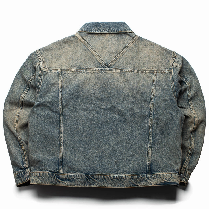 Leather Core Represent R4 Denim Jacket - Blue/Cream