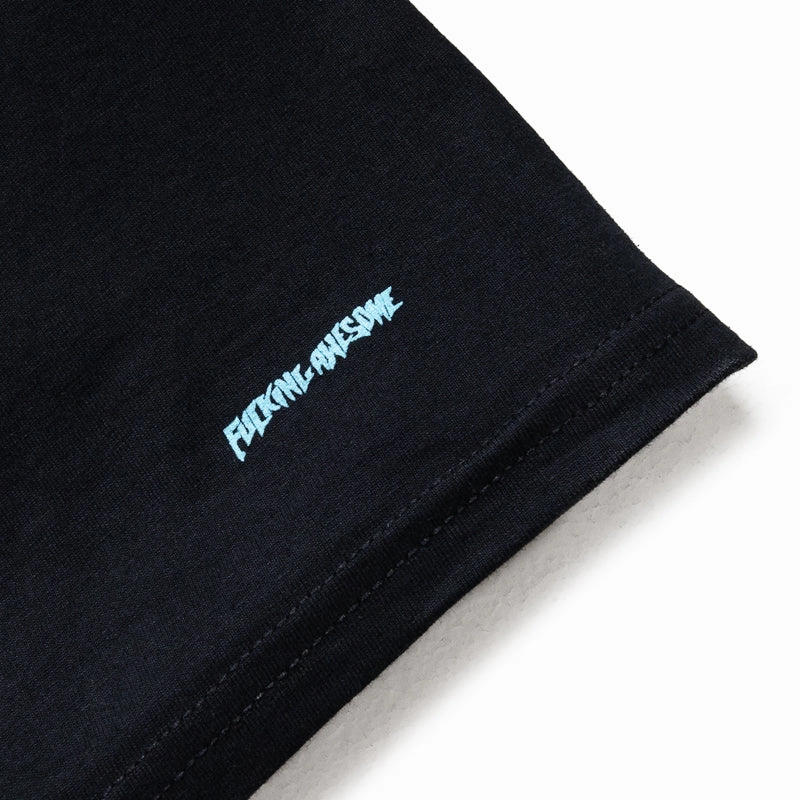 Stylish Everyday Wear Flexible stretch Fucking Awesome Tomorrow Children Test Print Tee - Black