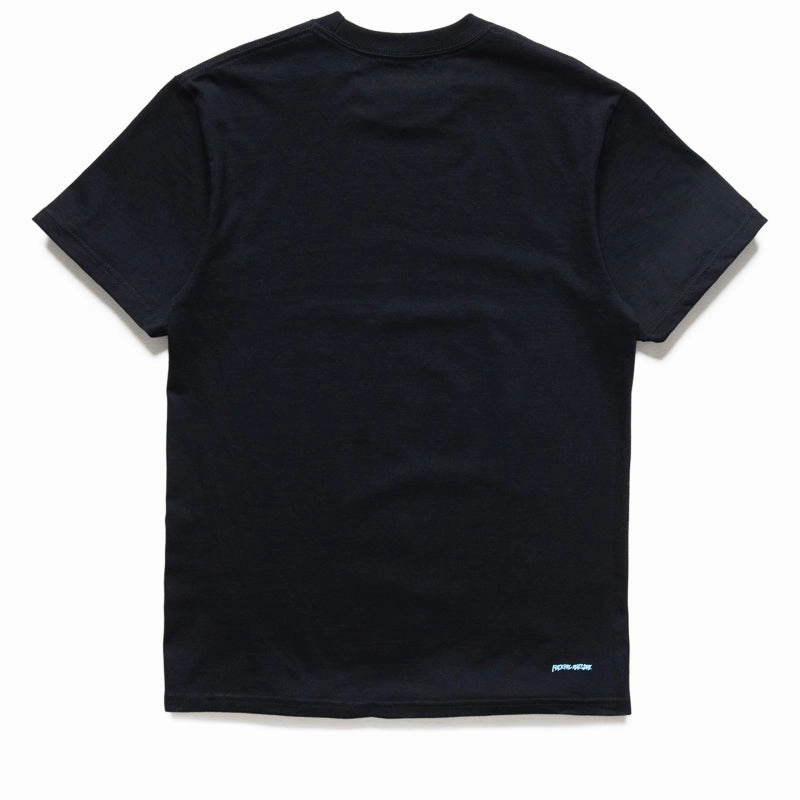 Embroidered Casual Flex Design Fucking Awesome Tomorrow Children Test Print Tee - Black