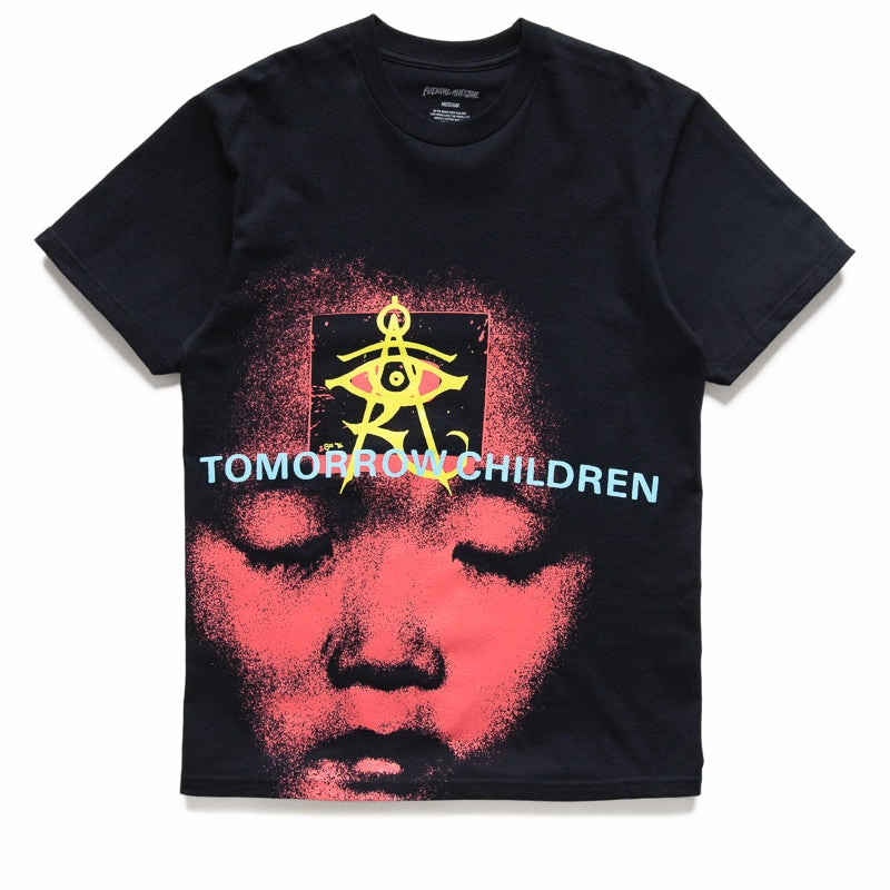 Premium Cotton Fucking Awesome Tomorrow Children Test Print Tee - Black
