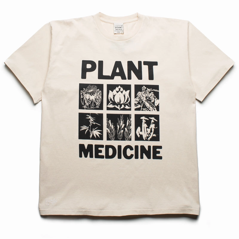 CRTFD Plant Medicine Tee - Natural Young Edge Art Mood