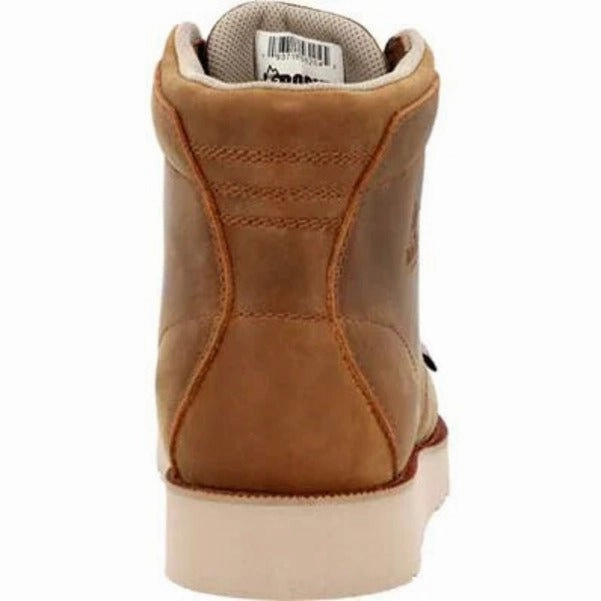 Gloss Shine Rocky Monocrepe Wedge Men's 6?? Composite Toe Work Boots Rkk0471 In Brown