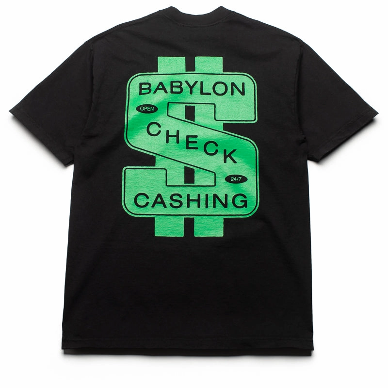 Babylon Check Cashing Tee - Black Functional Design Trend Base