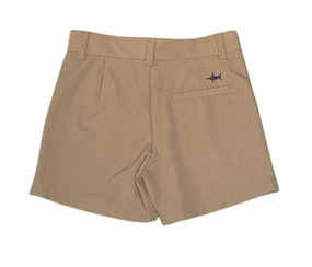 Khaki Palmer Performance Shorts Soft Fabric