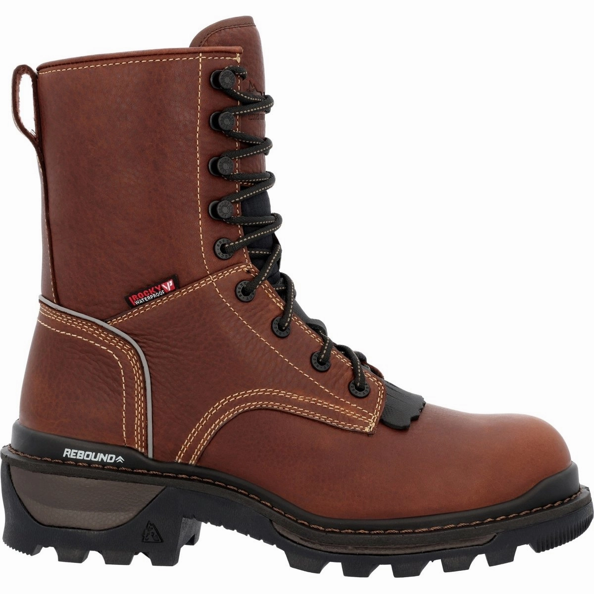 Compact Form Rocky Rams Horn Men's Waterproof Composite Toe Work Boots Rkk0397 In Brown