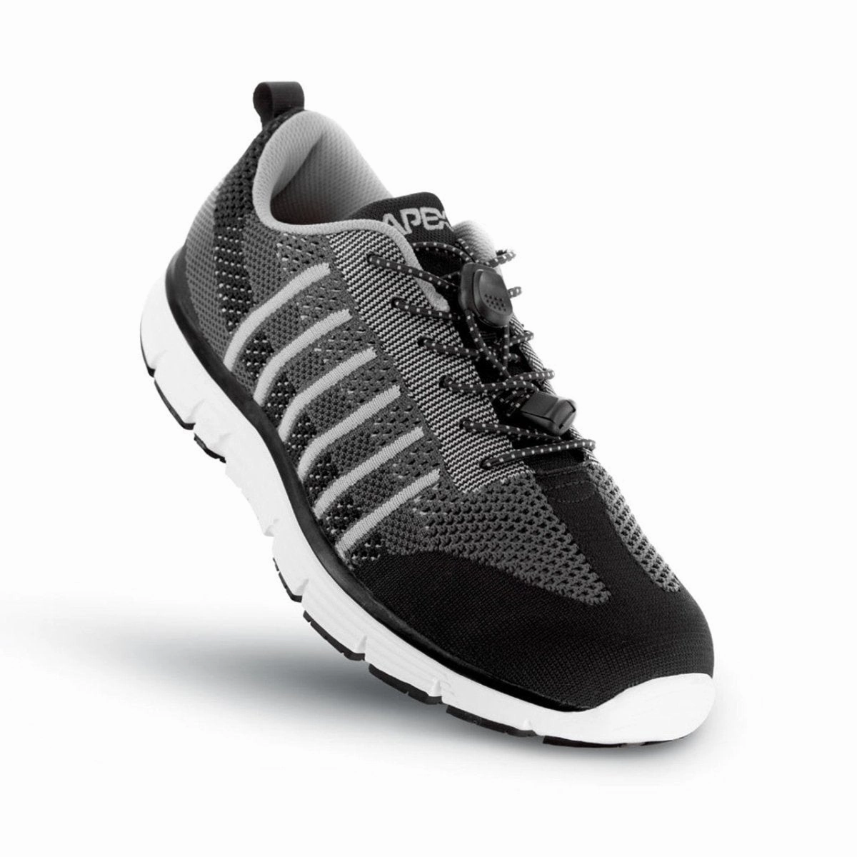 Wear   Resistant All-Purpose Style Apex A7000m Bolt Knit Lace Up Men's Active Shoe In Black/grey